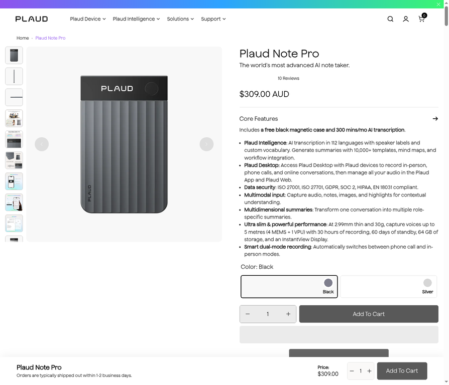 Returning to Plaud AU Official Store