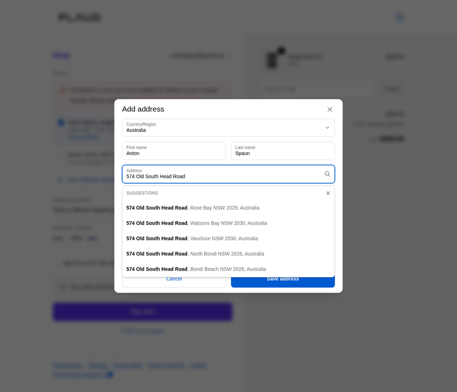 Entering Street Address
